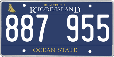 RI license plate 887955