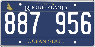 RI license plate 887956