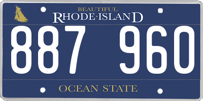 RI license plate 887960