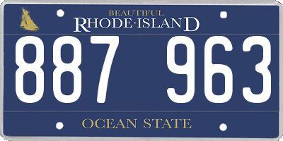 RI license plate 887963