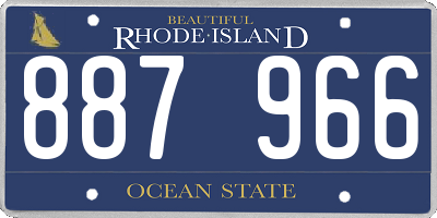 RI license plate 887966
