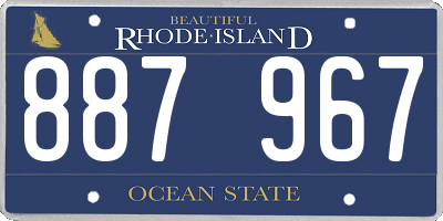RI license plate 887967