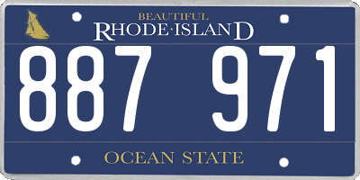 RI license plate 887971