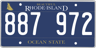 RI license plate 887972