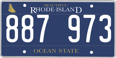 RI license plate 887973