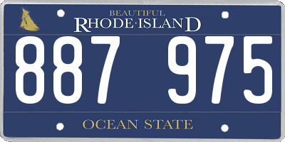 RI license plate 887975