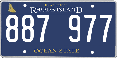RI license plate 887977