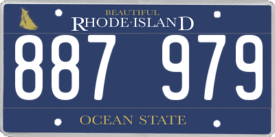 RI license plate 887979