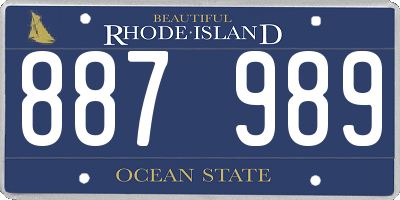 RI license plate 887989