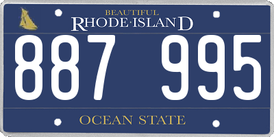 RI license plate 887995
