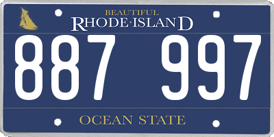 RI license plate 887997