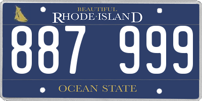 RI license plate 887999