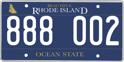 RI license plate 888002