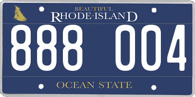 RI license plate 888004