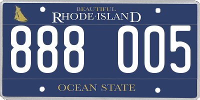 RI license plate 888005
