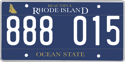 RI license plate 888015