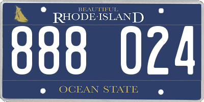 RI license plate 888024