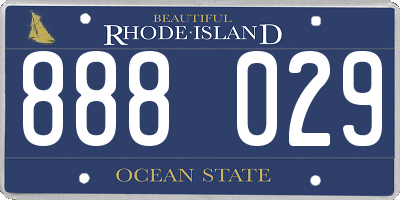 RI license plate 888029