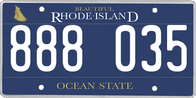RI license plate 888035