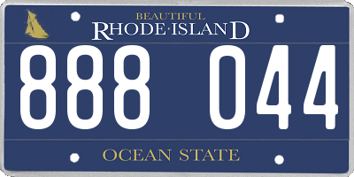 RI license plate 888044