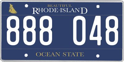 RI license plate 888048