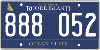 RI license plate 888052