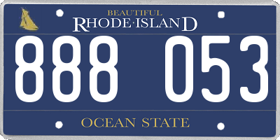 RI license plate 888053