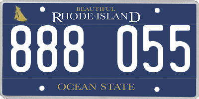 RI license plate 888055