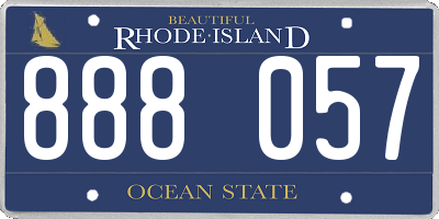 RI license plate 888057