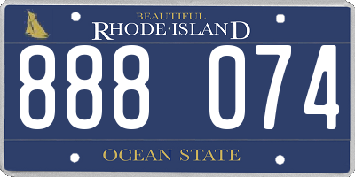 RI license plate 888074