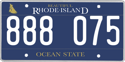 RI license plate 888075