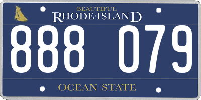 RI license plate 888079
