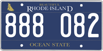 RI license plate 888082
