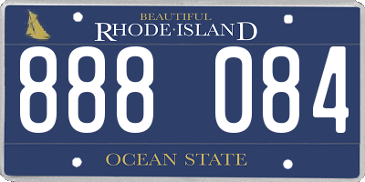 RI license plate 888084