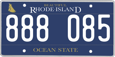 RI license plate 888085