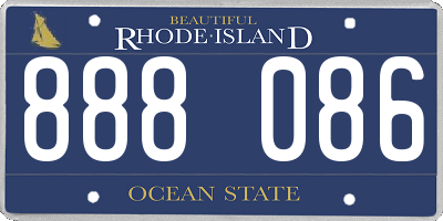 RI license plate 888086