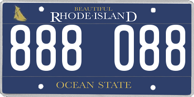 RI license plate 888088