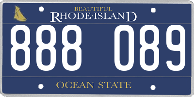 RI license plate 888089