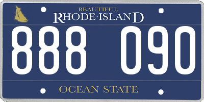RI license plate 888090
