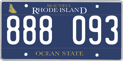 RI license plate 888093