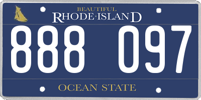 RI license plate 888097