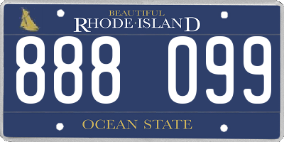 RI license plate 888099
