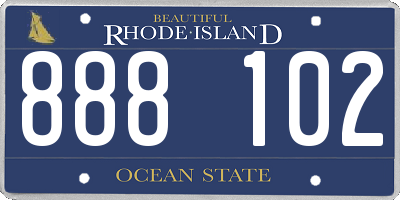 RI license plate 888102