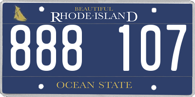 RI license plate 888107