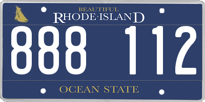 RI license plate 888112