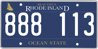 RI license plate 888113