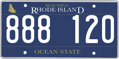 RI license plate 888120