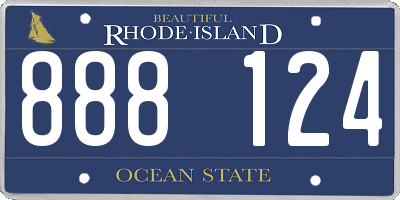 RI license plate 888124