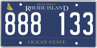 RI license plate 888133