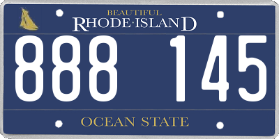 RI license plate 888145